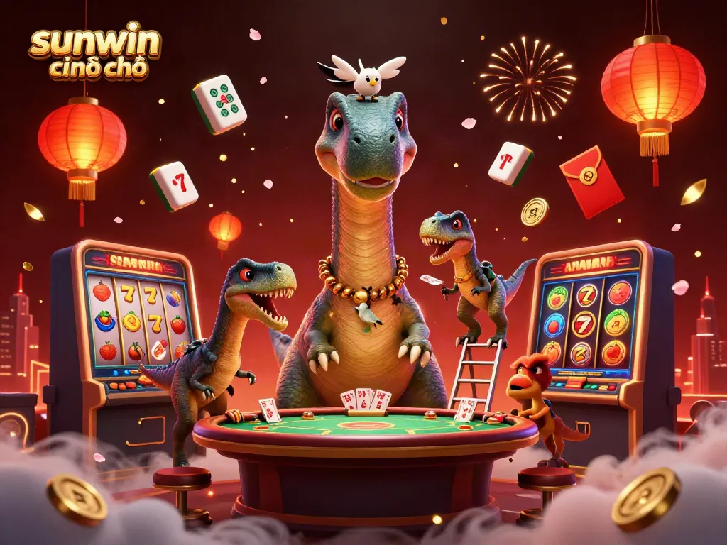 Engage in online gaming with the exciting sunwin chính chủ platform, featuring vibrant casino elements and captivating characters.