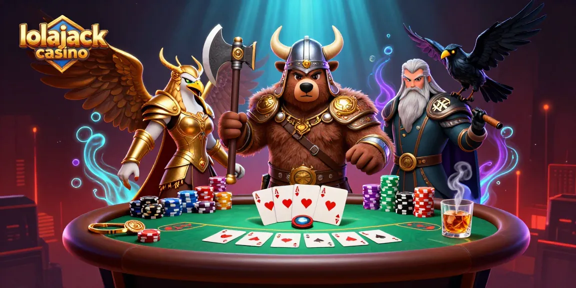 Experience thrilling action at lolajack casino with dynamic poker elements and vibrant characters.
