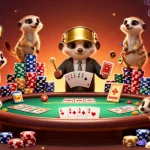 Experience Tải game Sunwin with lively meerkats running a vibrant casino operation in 3D art.