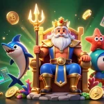 Experience the official KinBet with a vibrant 3D casino scene showcasing Neptune surrounded by gaming elements.